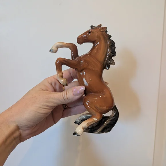 Brown Ceramic Horse Figurine - Picture 5 of 8
